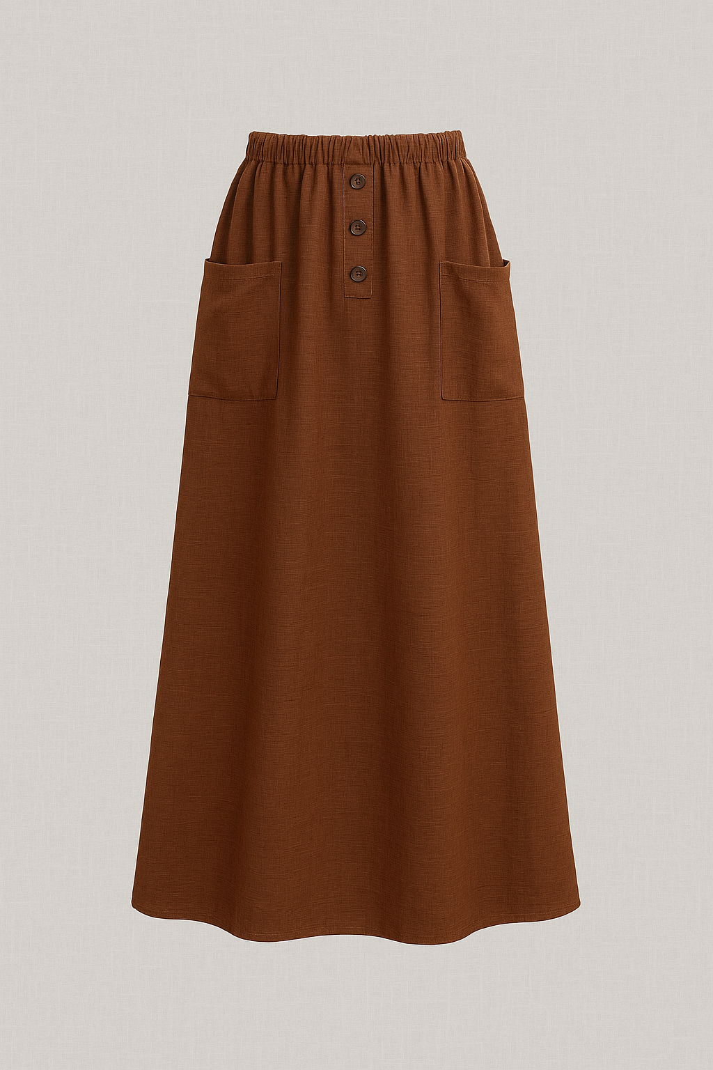 Linen Skirt with front pockets