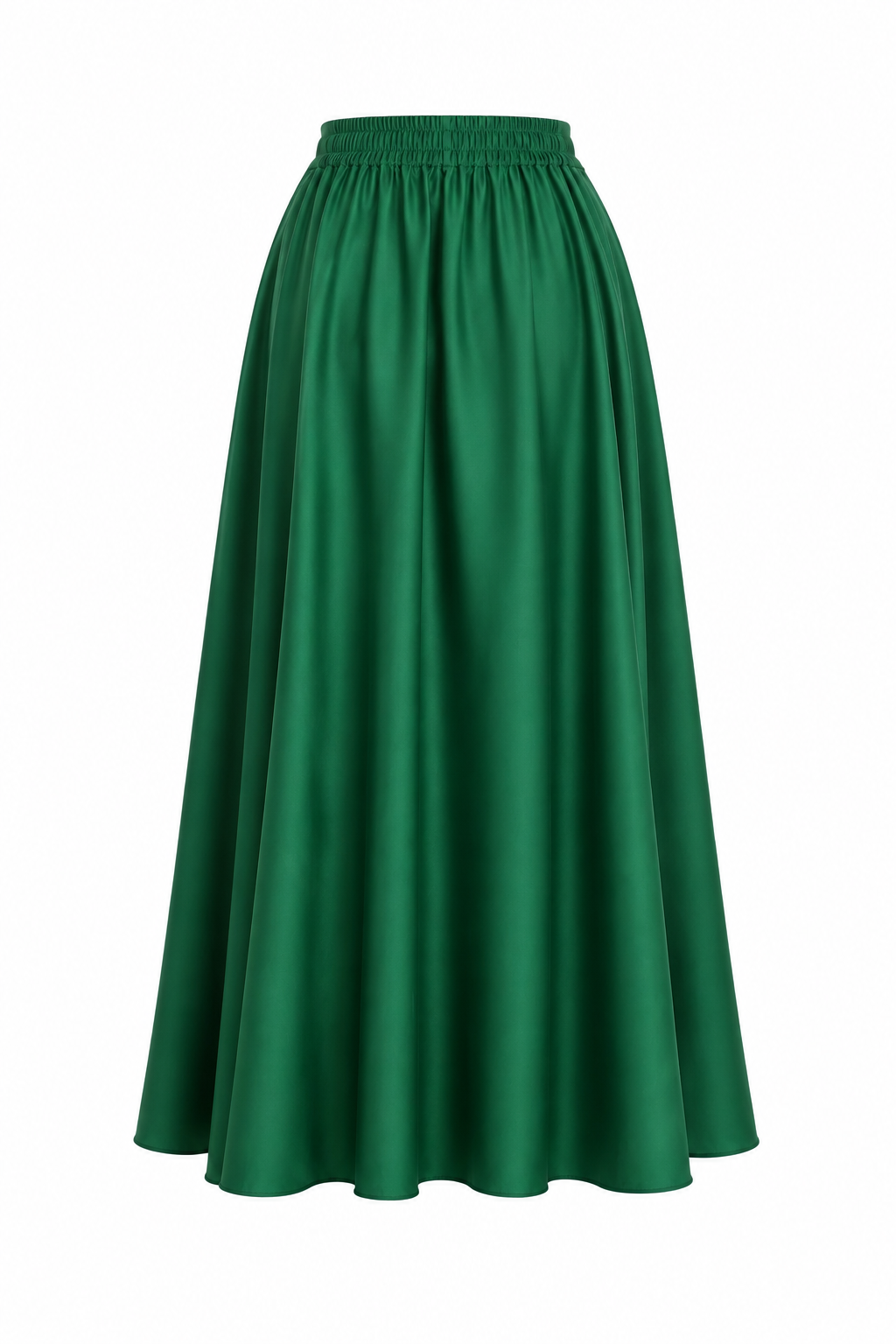 Satin Flowy Maxi Skirt