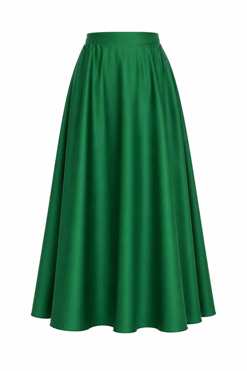 Satin Flowy Maxi Skirt