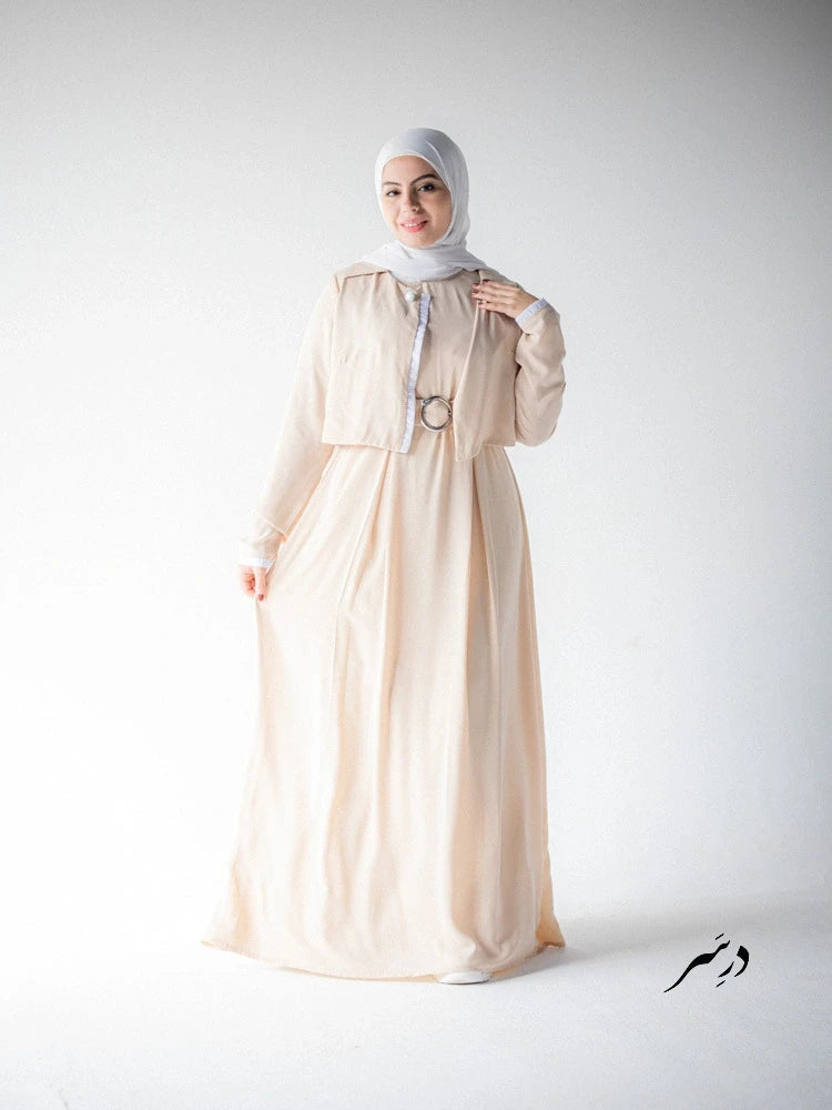 Dress with short blouse