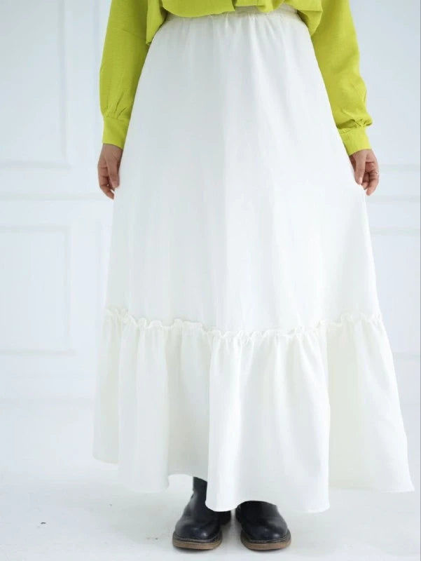 single ruffled tier skirt
