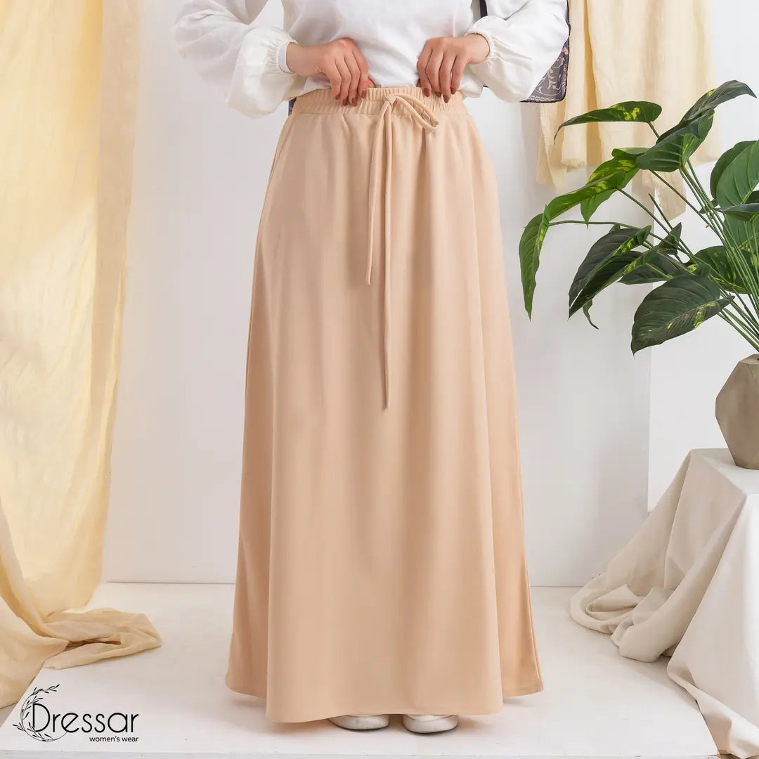 Beige pocket Skirt