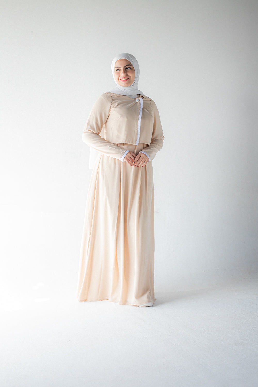 Dress with short blouse