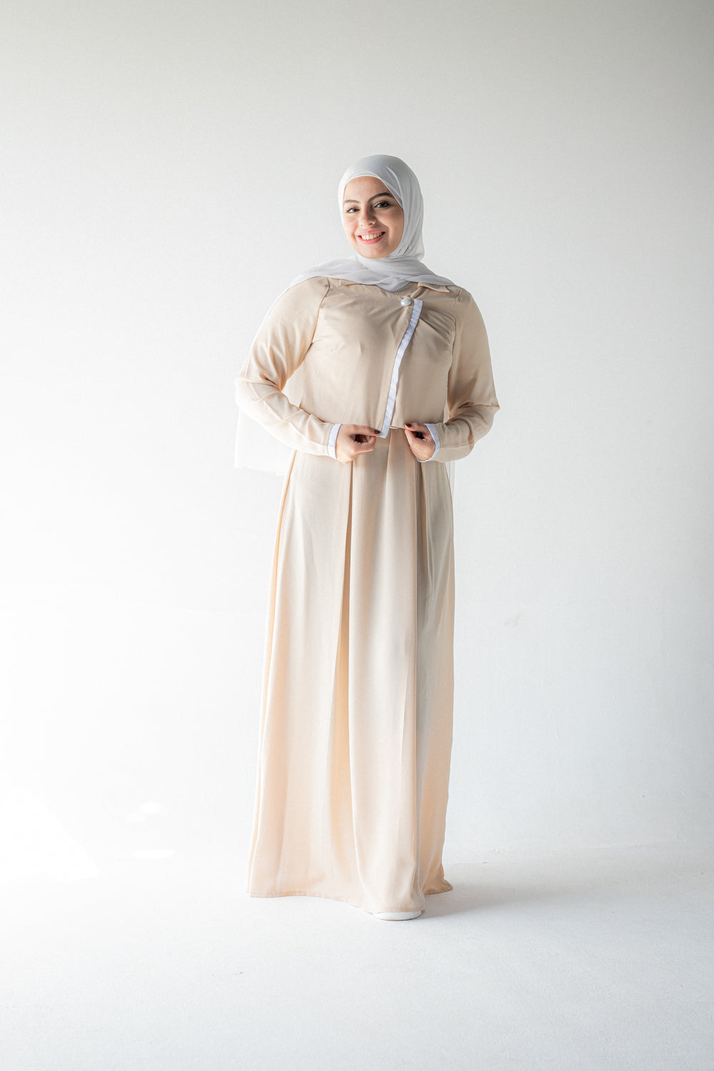 Dress with short blouse