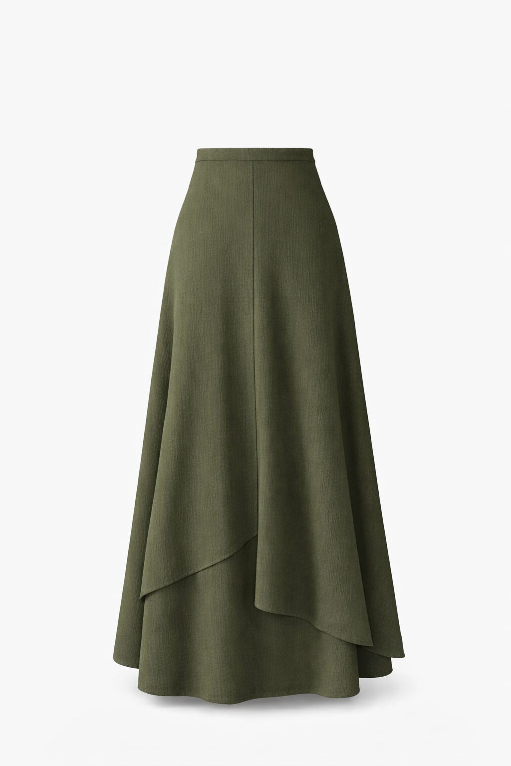 Maxi Skirt with Front Flounce Detail