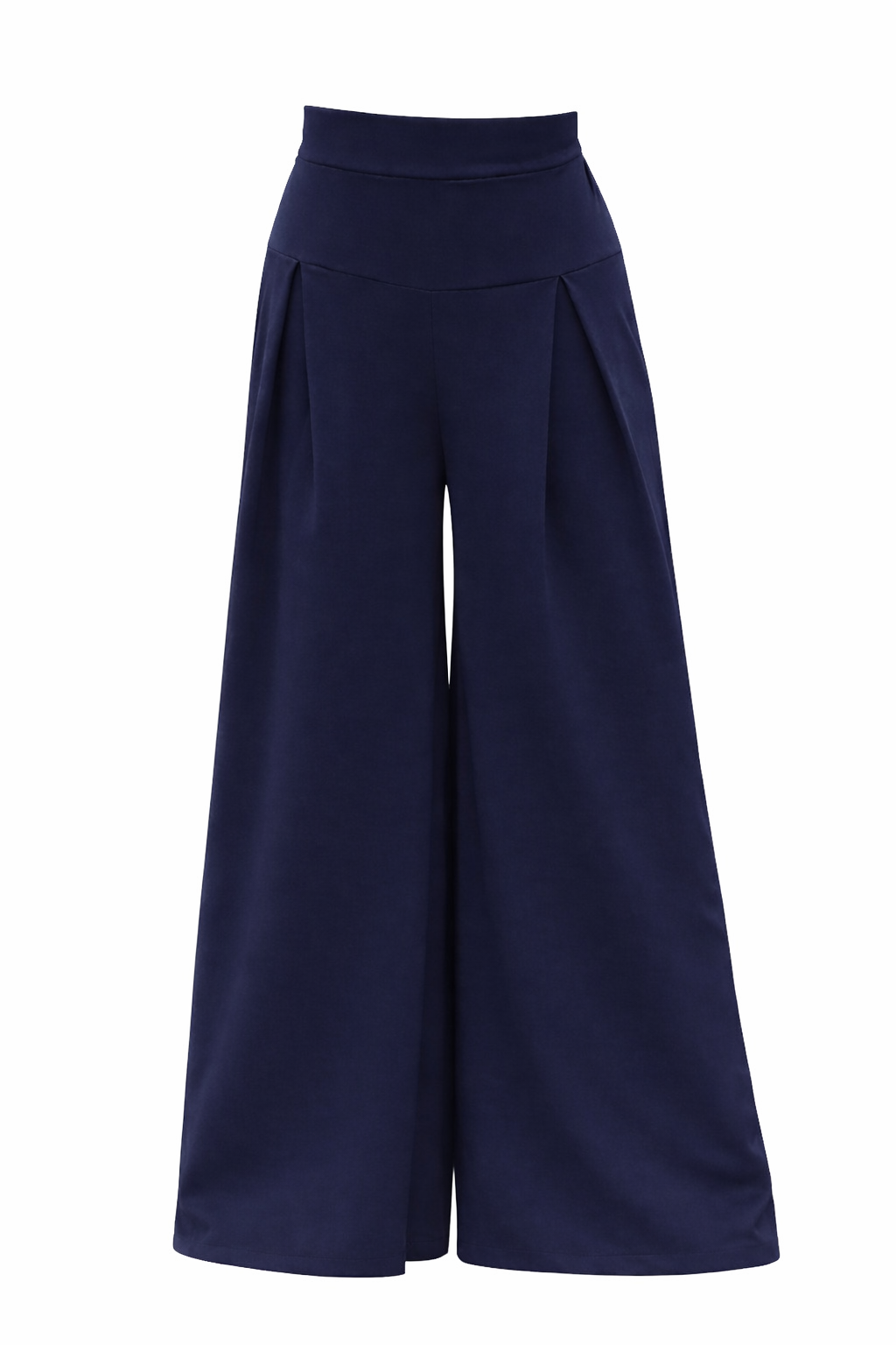 Black Skirt Pants with Two Pleats
