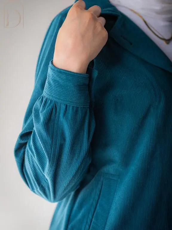 Turquoise Velvet Jacket | جاكيت قطيفة تركواز