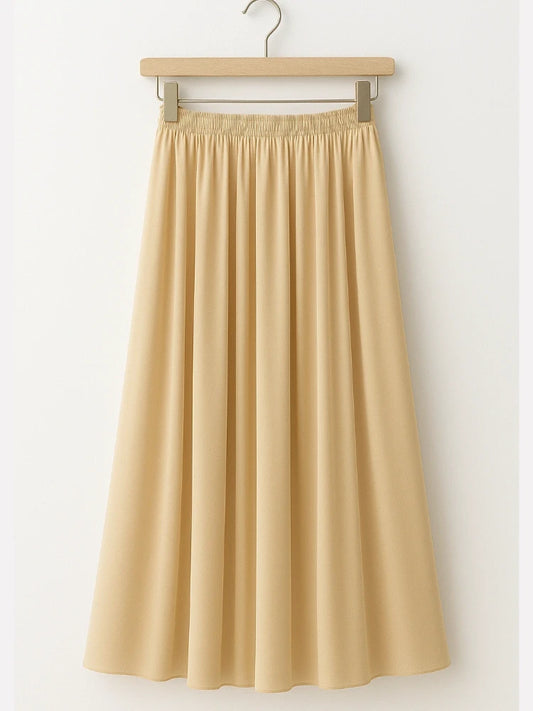 Beige chiffon skirt