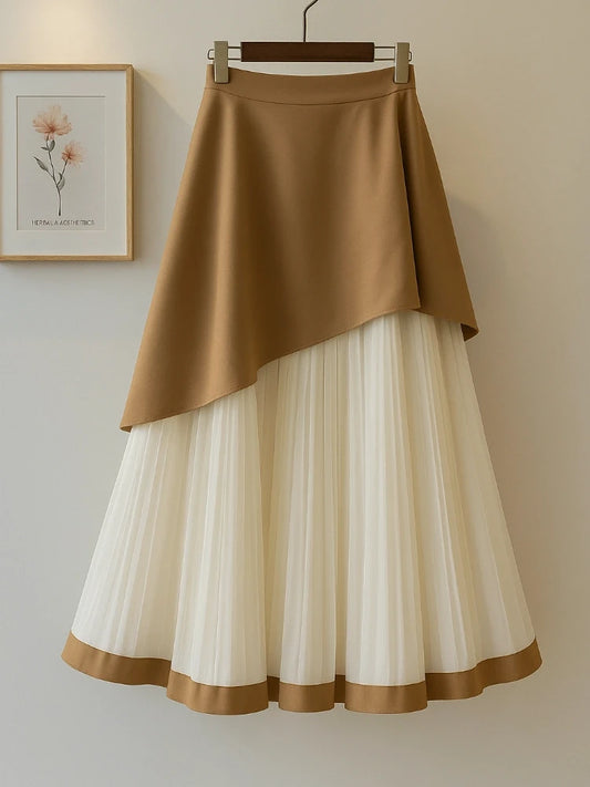 Chiffon skirt with cover