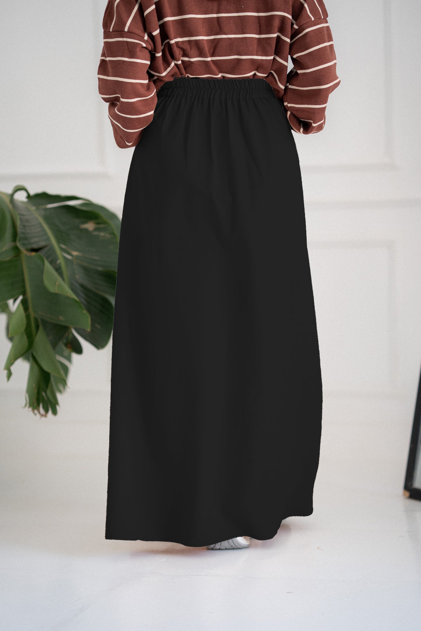 Noir Flow Maxi Skirt