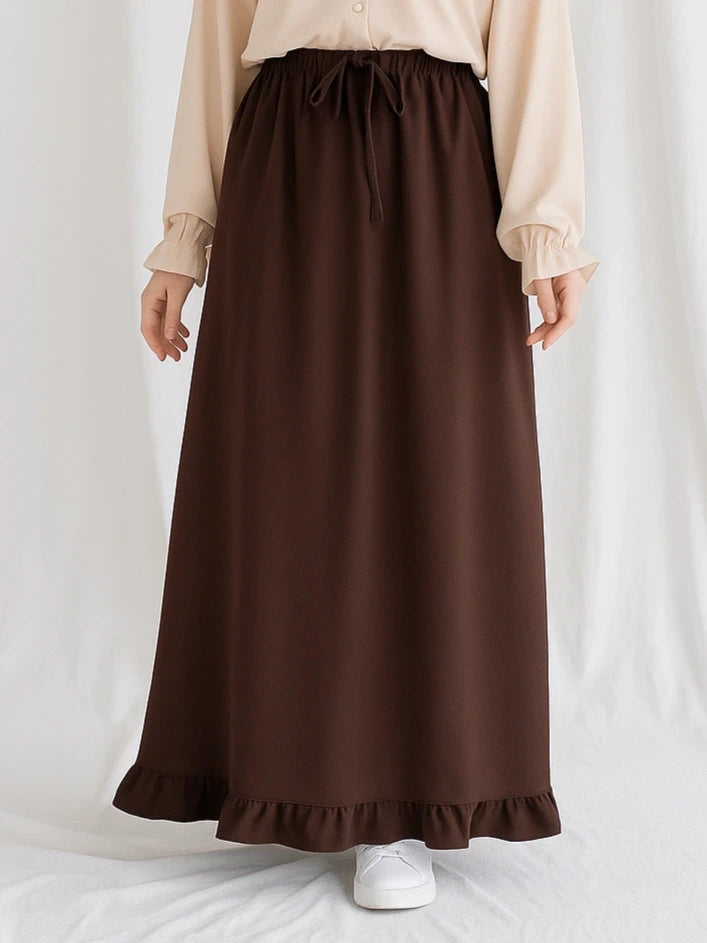 Skirt with bottom ruffle