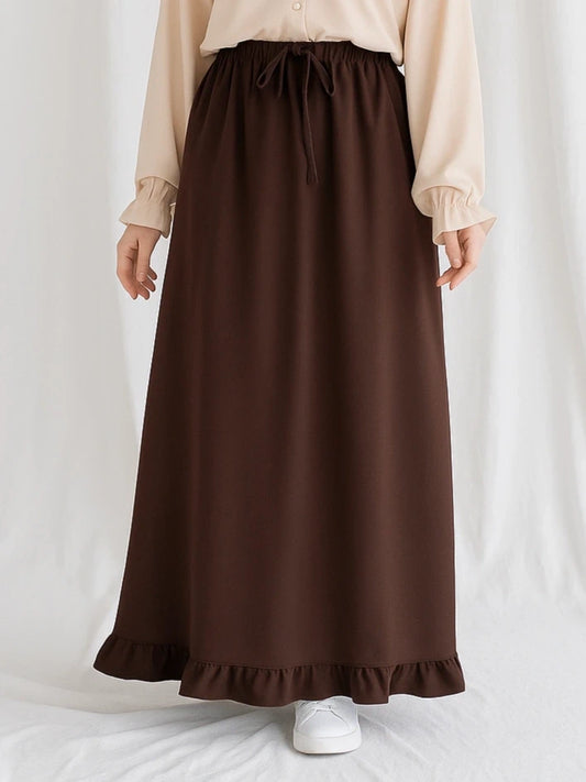 Skirt with bottom ruffle