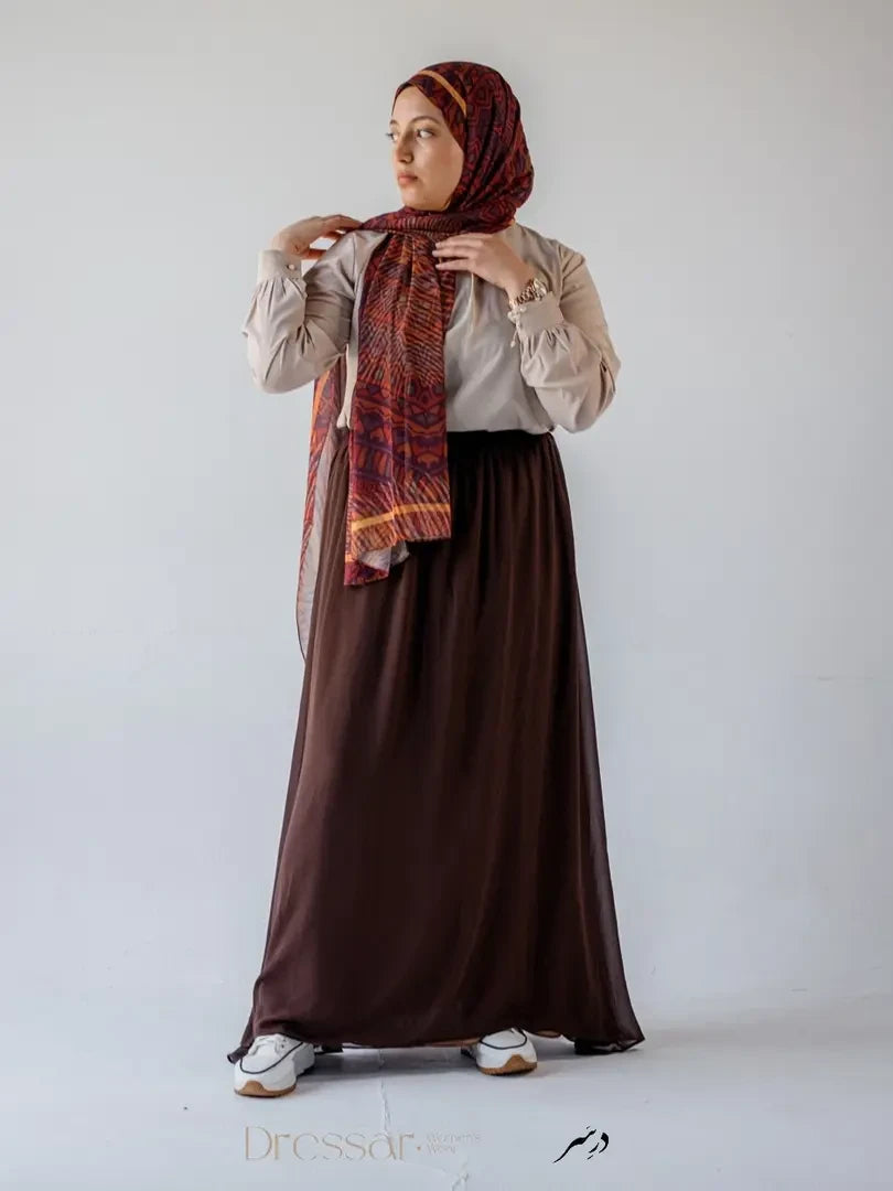 Brown Chiffon skirt