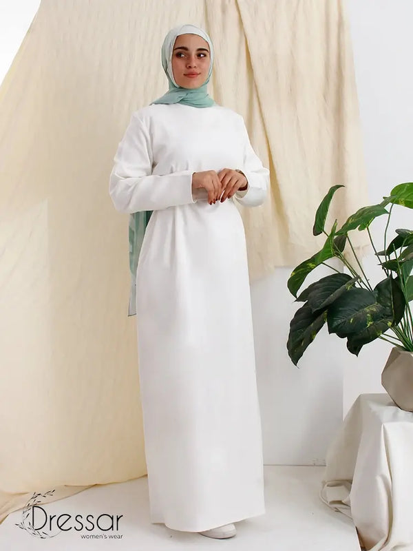Off-White Basic Dress | فستان بيزك أوف وايت