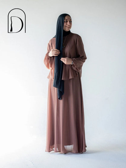 Chiffon suit brown