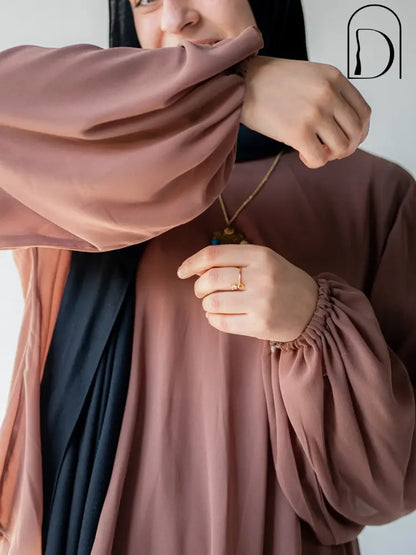 Chiffon suit brown