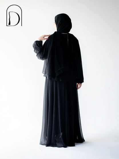 black Chiffon suit