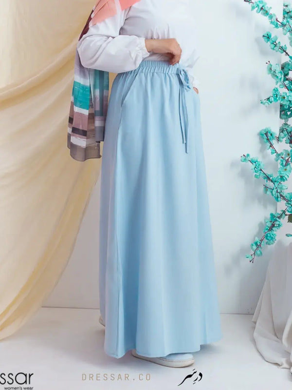 Baby Blue Pocket Skirt | جيبة بيبي بلو بجيوب