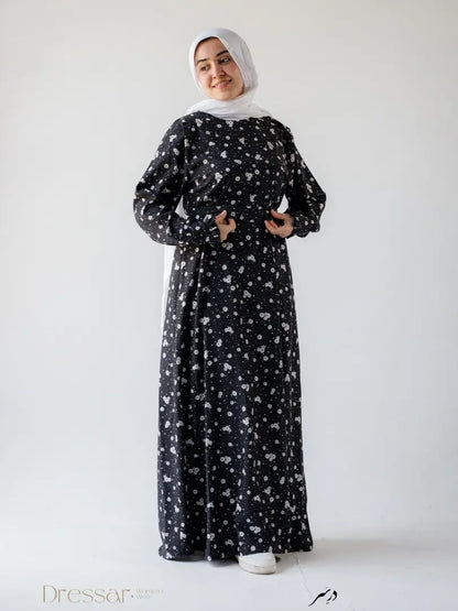 Black and white patterned dress