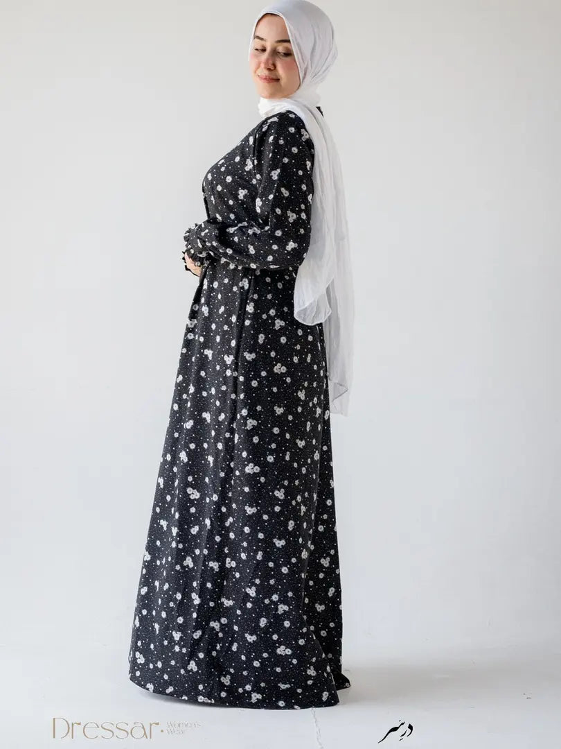 Black and white patterned dress