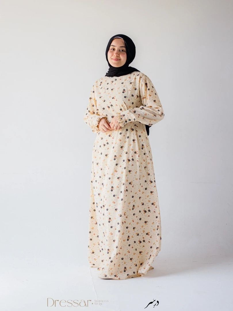 Beige patterned dress