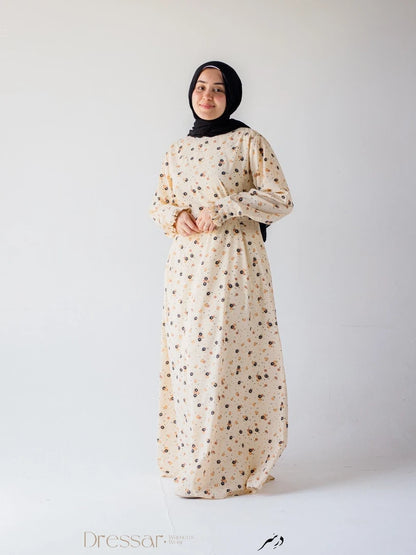 Beige patterned dress