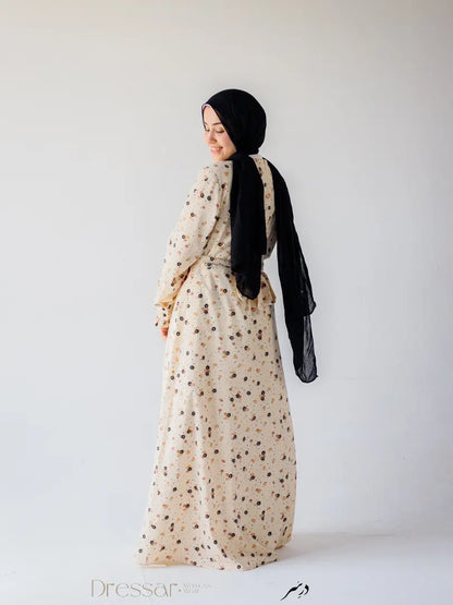 Beige patterned dress