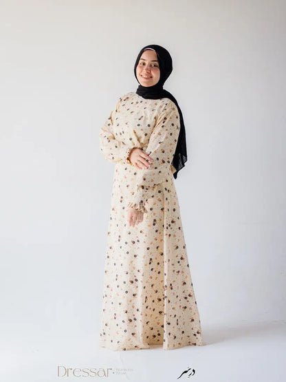 Beige patterned dress