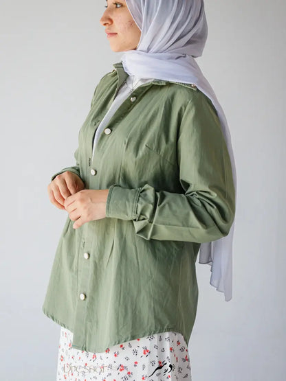 Olive cotton shirt