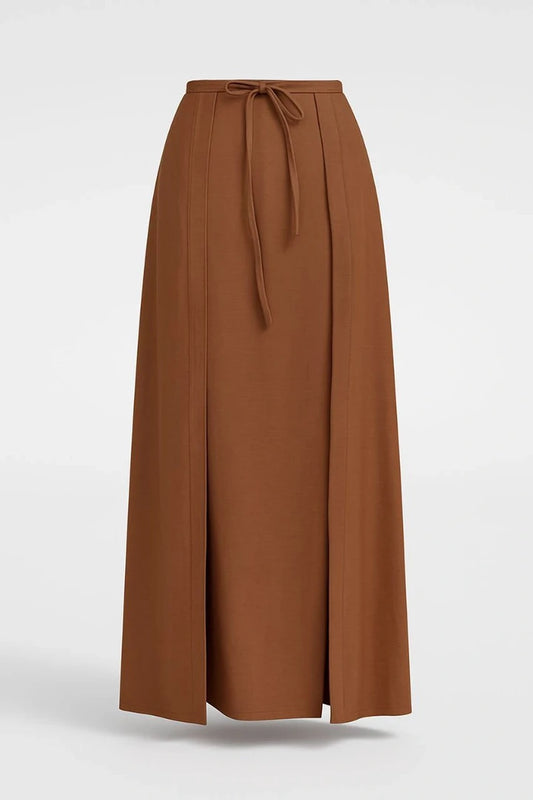 Linen High-Waisted A-Line Skirt