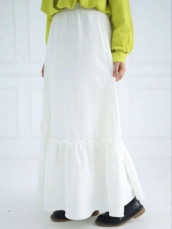 Bottom Ruffle Tier Skirt | جيبة كشكشة بدور سفلي