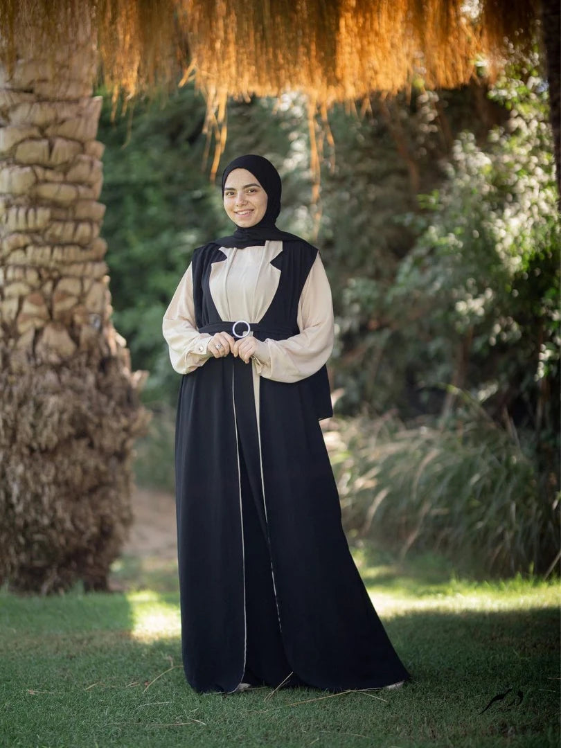 abaya with cardigan