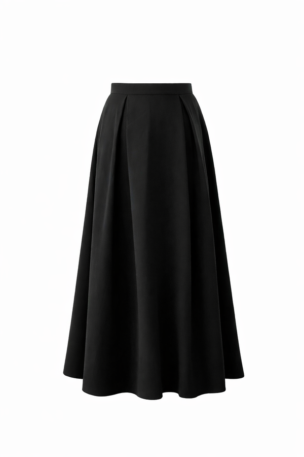 Boxy Classic Skirt | جيبة كلاسيك بخصر عالي