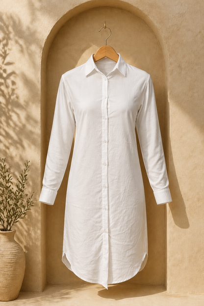 Long white chemise