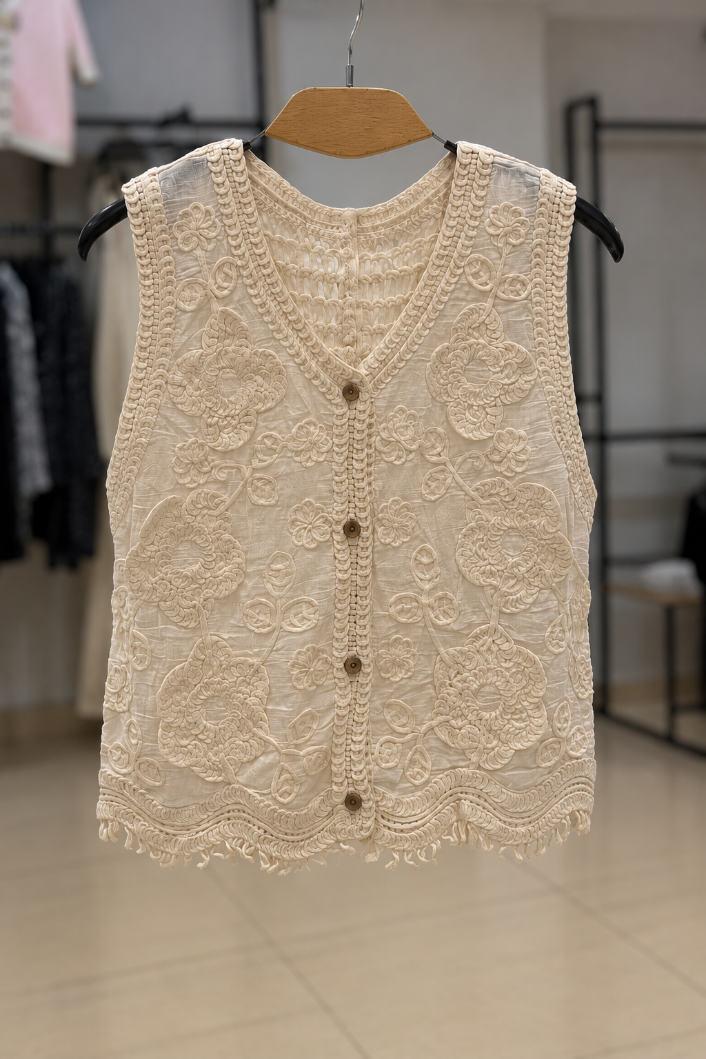 Cut Crochet Cardigan