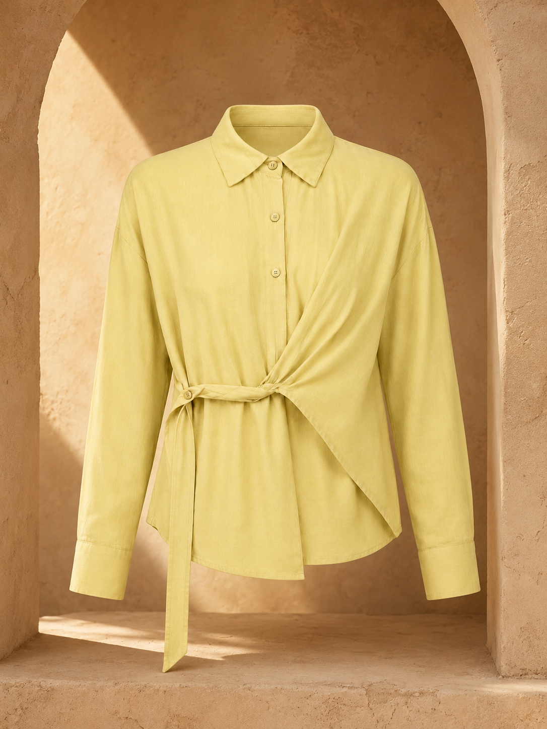 Wrap Tie Shirt Blouse