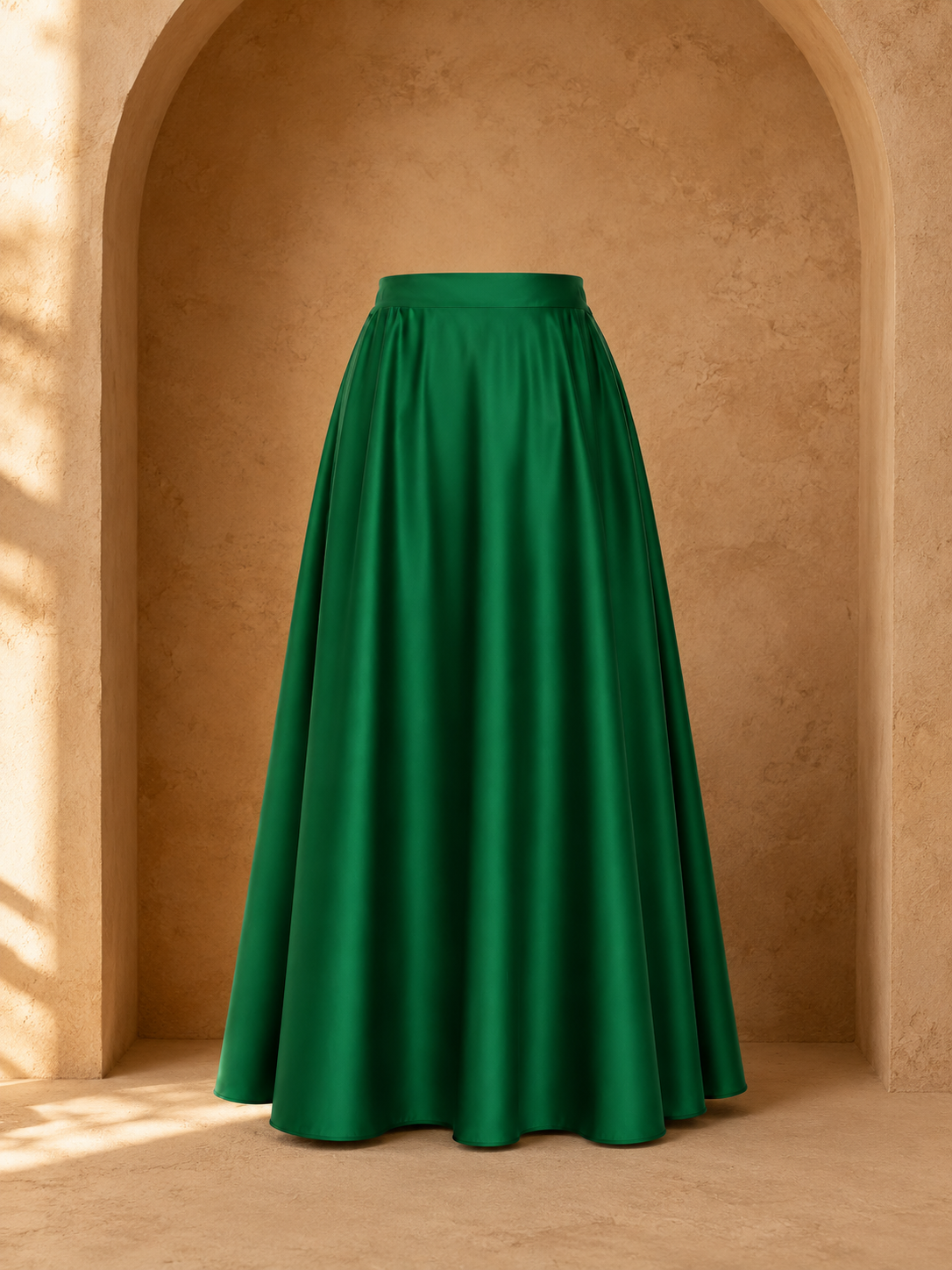 Satin Flowy Maxi Skirt