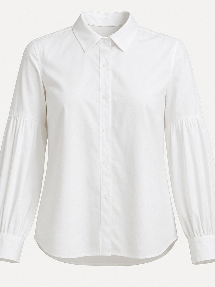White Blouse with Collar