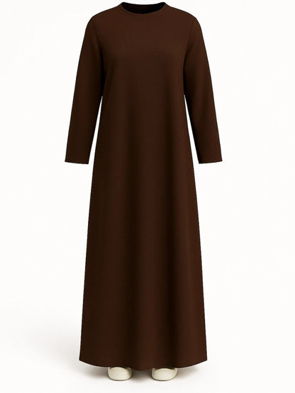 Brown Basic Dress | فستان بيزك بني