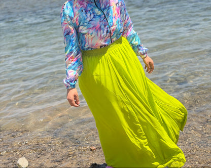 Lemon chiffon skirt