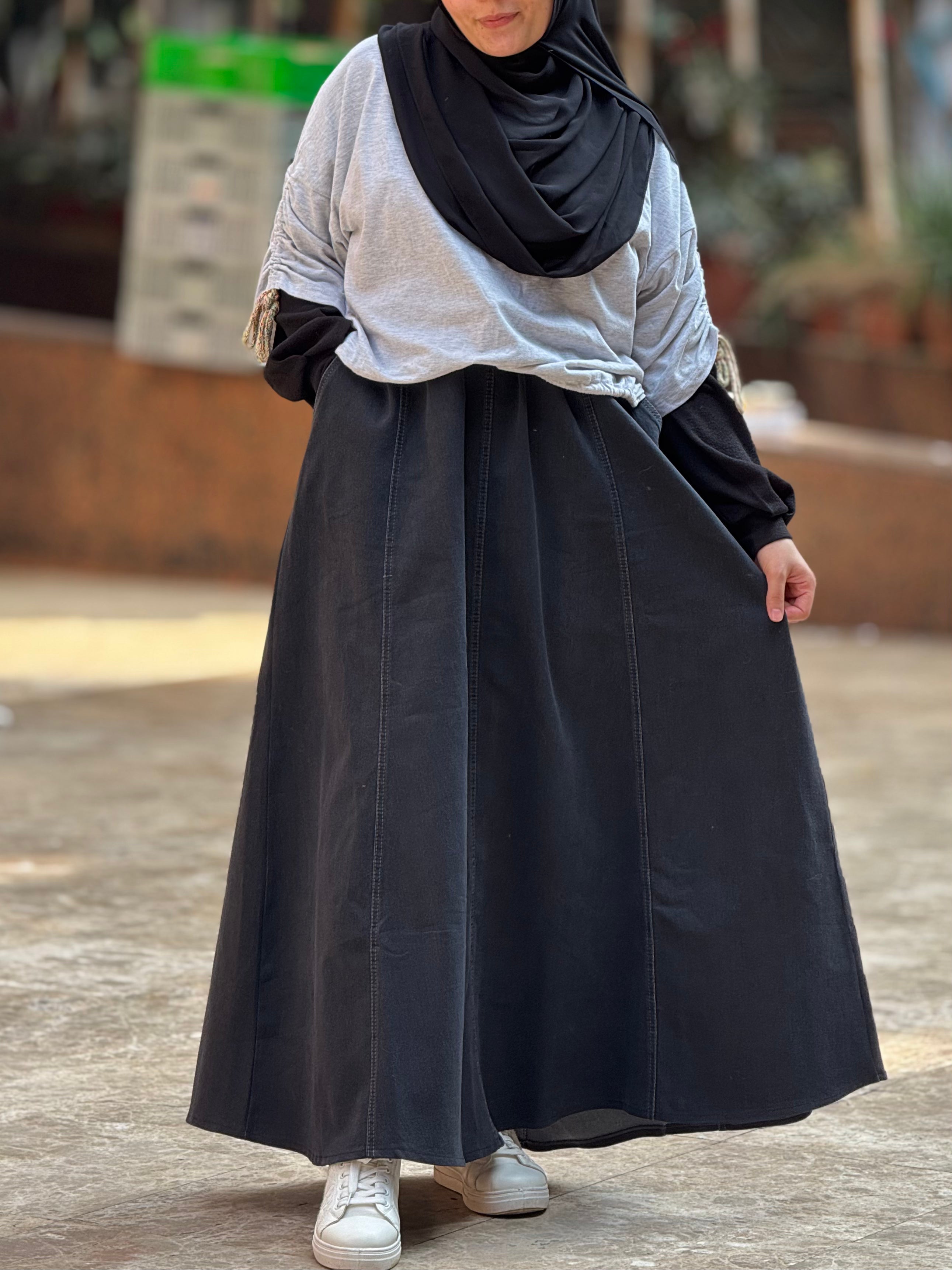 Black Cloche jeans skirt