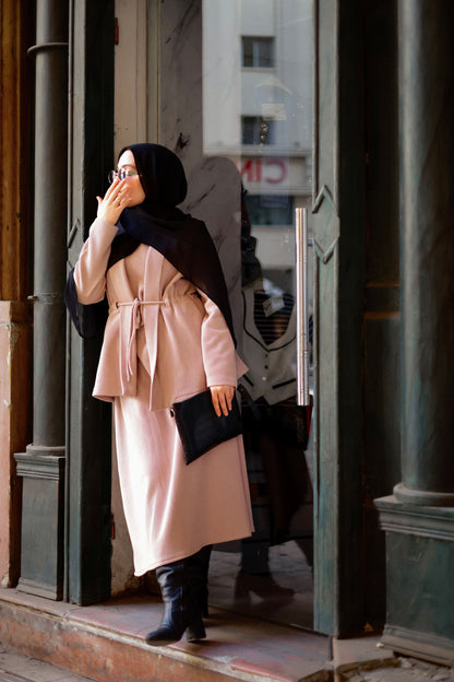 Beige basic suit with vest