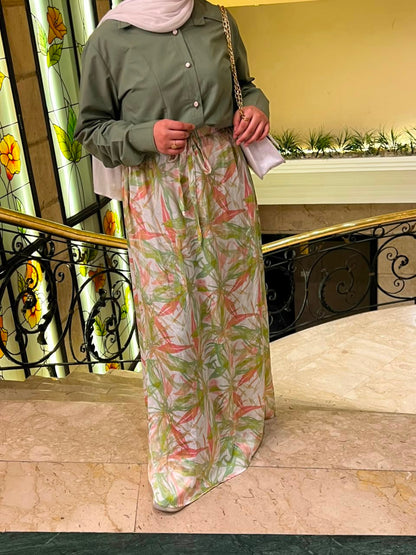 Satin silk skirt