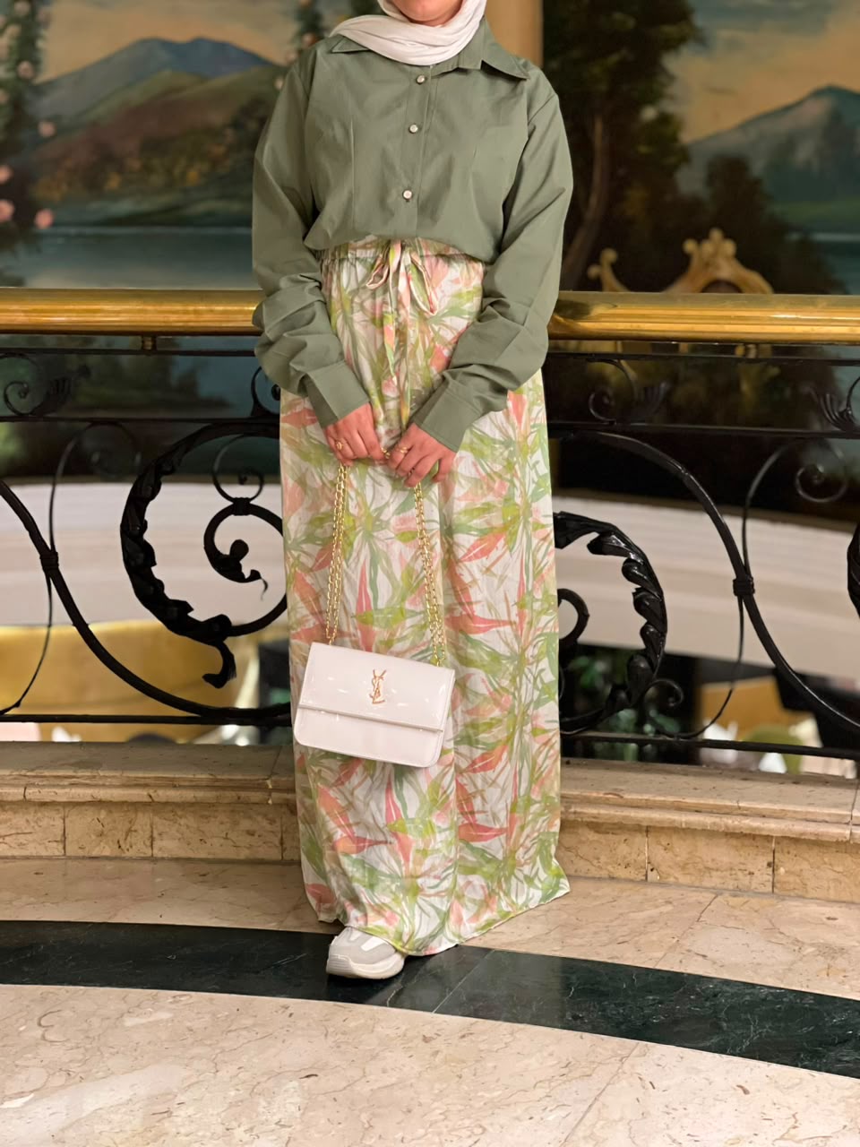 Satin silk skirt