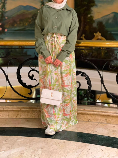 Satin silk skirt