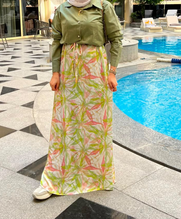 Satin Silk Skirt | جيبة ساتان