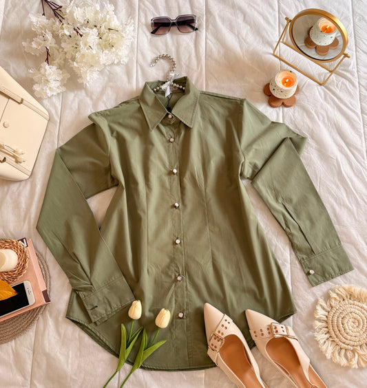 Olive cotton shirt