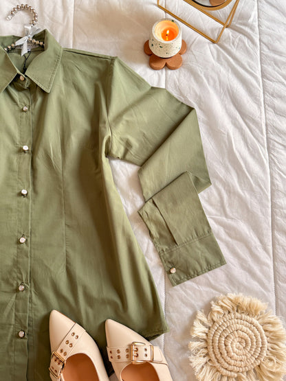 Olive cotton shirt