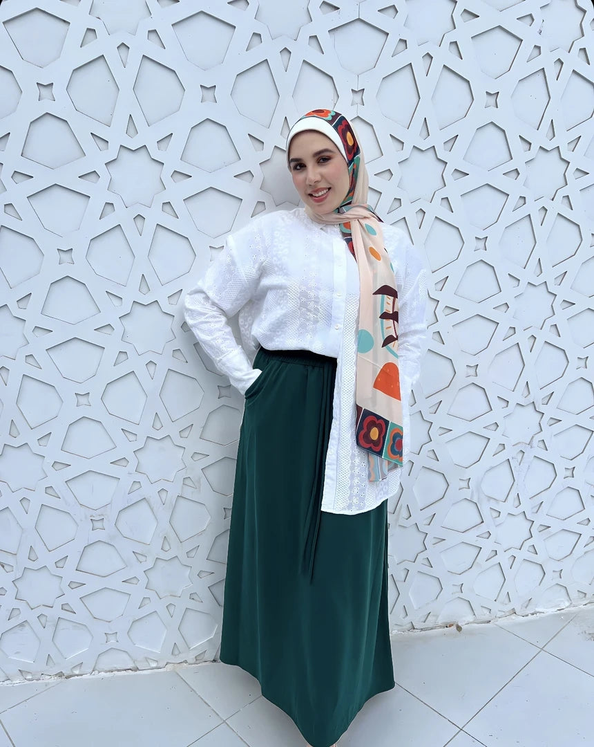 Dark Green pocket Skirt