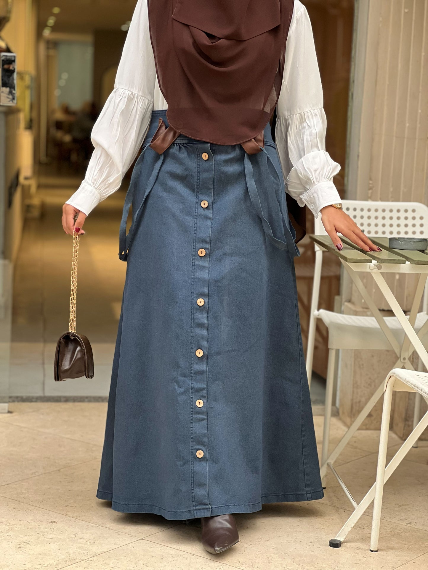 Cupra Denim Skirt | جيبة كوبرا جينز